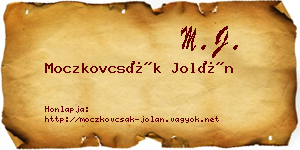 Moczkovcsák Jolán névjegykártya